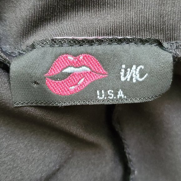 INC Bodycon Sexy Long Sleeve Neon Green Striped Color Block Zipper Jumpsuit SZ L - Picture 4 of 11